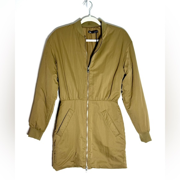 Zara Mini Bomber Jacket Dress - Picture 2 of 3
